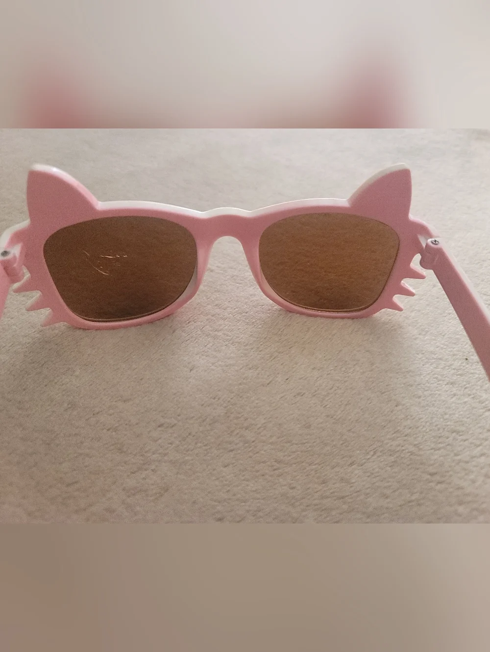 H&M Girl White/Pink Cat Ears/Whiskers Sunglasses Size +3